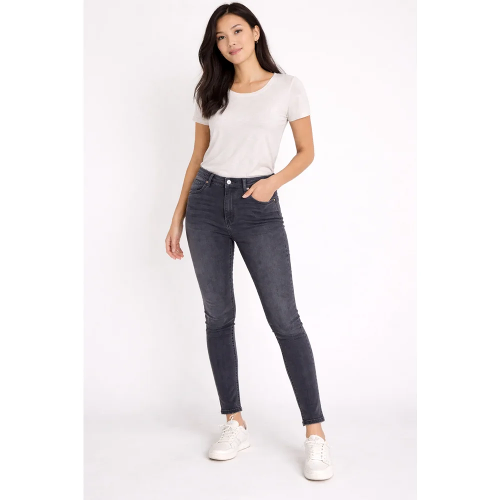 Madewell Size 28 High Rise Skinny Jeans Charcoal Stretch Denim 10